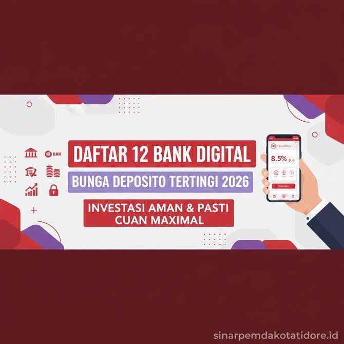 Thumbnail: Daftar 12 Bank Digital Dengan Bunga Deposito Tertinggi 2026 Dijamin Investasi Aman dan Pasti Cuan Maksimal