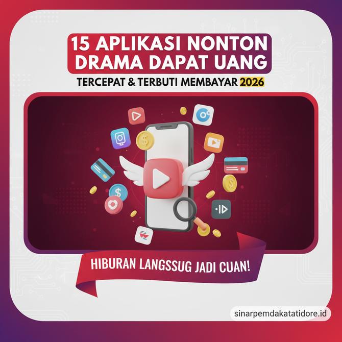 Thumbnail: Daftar 15 Aplikasi Nonton Drama Dapat Uang Tercepat dan Terbukti Membayar 2026 Hiburan Langsung Jadi Cuan!