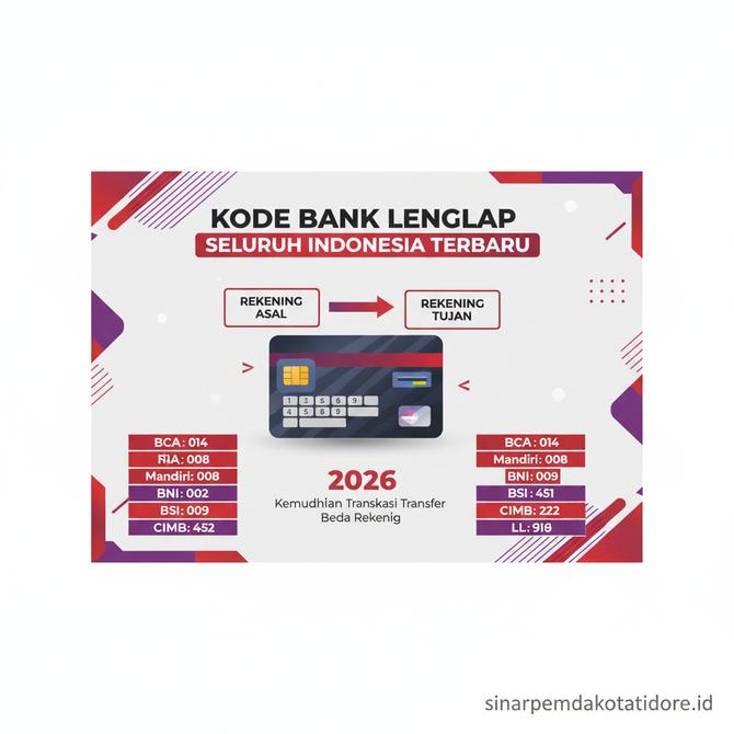 Thumbnail: Daftar Kode Bank Lengkap Seluruh Indonesia Terbaru 2026 Untuk Kemudahan Transaksi Transfer Beda Rekening
