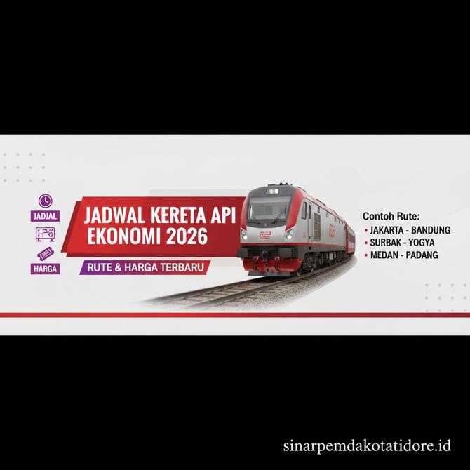 Thumbnail: Daftar Lengkap Jadwal Kereta Api Ekonomi 2026 Beserta Rute Stasiun dan Harga Tiket Terbarunya