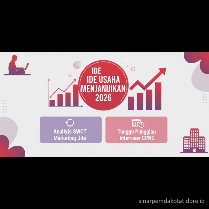 Thumbnail: Ide Usaha Menjanjikan 2026 Terapkan Analisis SWOT dan Marketing Jitu Sambil Tunggu Panggilan Interview CPNS