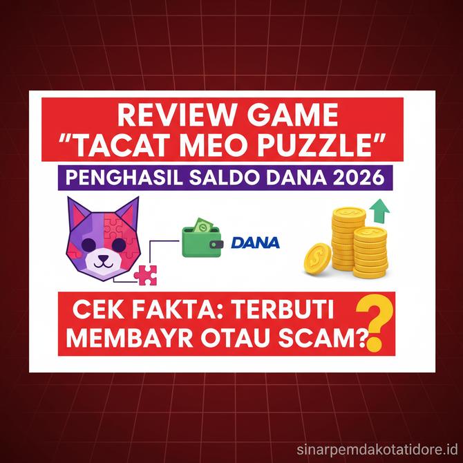 Thumbnail: Review Game Tacat Meo Puzzle Penghasil Saldo DANA 2026 Cek Fakta Apakah Terbukti Membayar Atau Scam