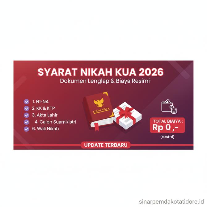 Thumbnail: Rincian Dokumen Syarat Nikah di KUA 2026 Terbaru Lengkap Beserta Total Biaya Resminya