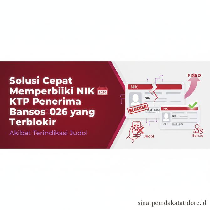 Thumbnail: Solusi Cepat Cara Memperbaiki NIK KTP Penerima Bansos 2026 yang Terblokir Akibat Terindikasi Judol