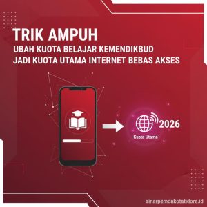 Thumbnail: Trik Ampuh Cara Mengubah Kuota Belajar Kemendikbud Menjadi Kuota Utama Internet Bebas Akses 2026