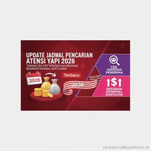 Thumbnail: Update Jadwal Pencairan ATENSI YAPI 2026 Terbaru Cek Kriteria Penerima dan Besaran Nominal Bantuannya